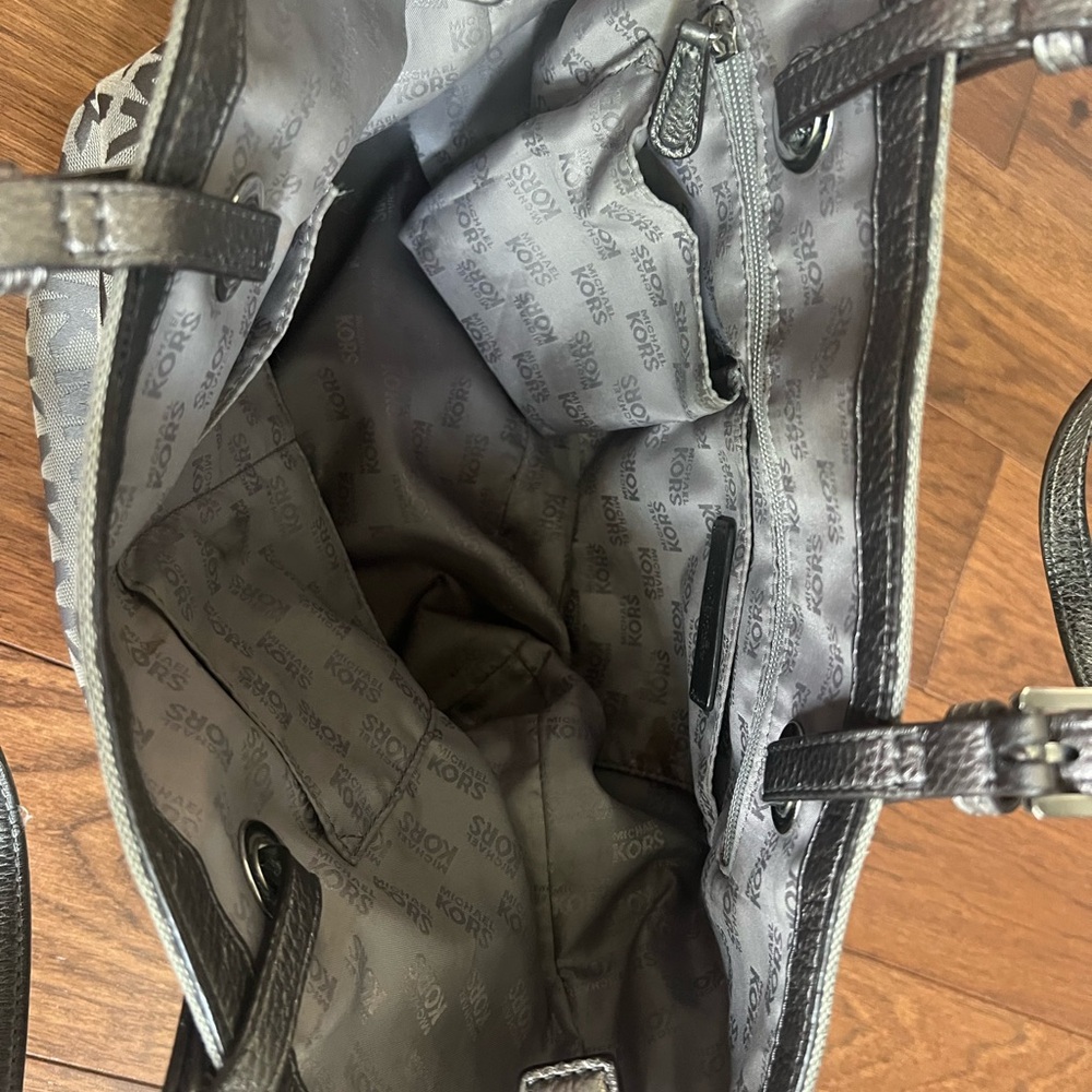 Michael Kors Gray Logo Tote - Picture 3 of 5